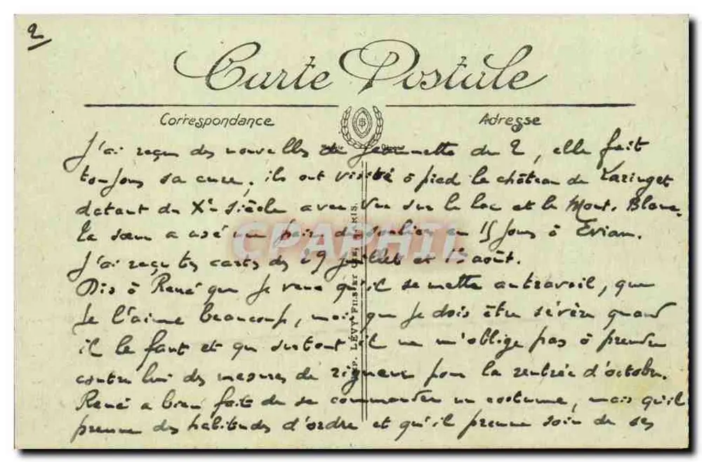 Ambiente do Mont-Dore — A Grande Cascata — LL - Verso
