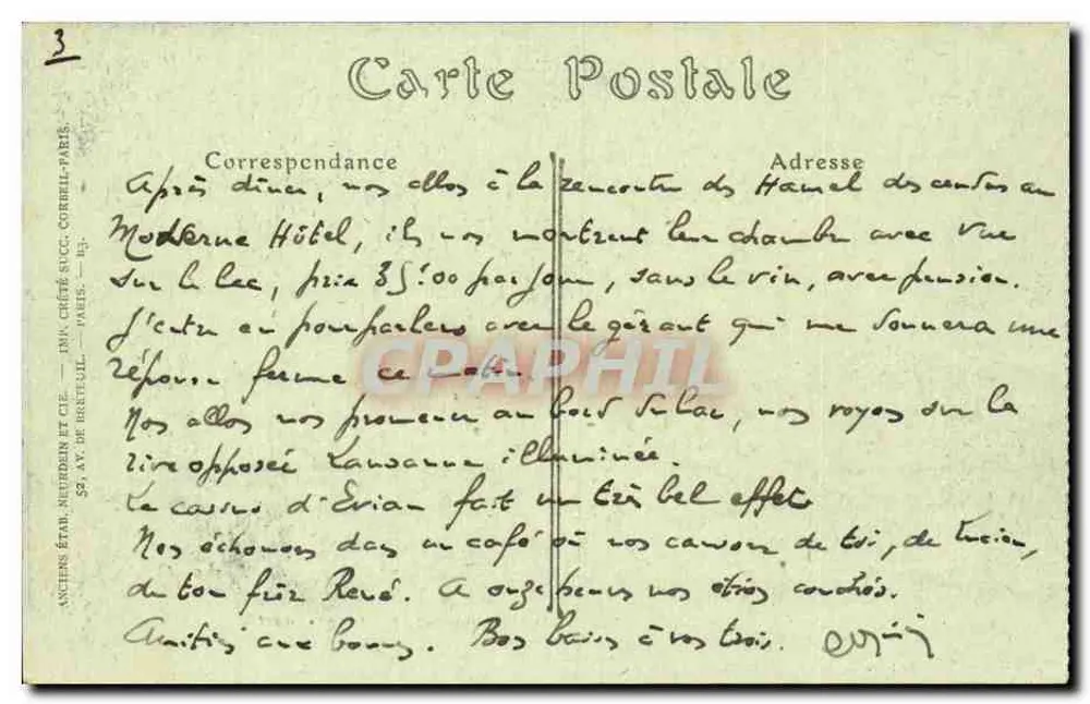 Umgebung von Clermont-Ferrand — Tournœl, Ruinen des Schlosses — JND Phot. - Rückseite