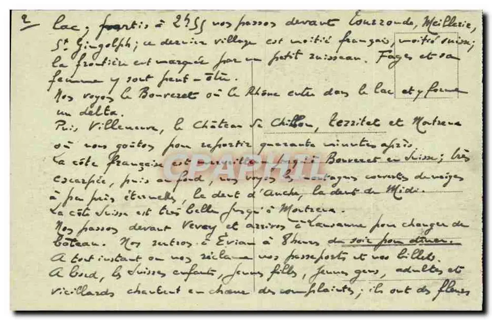 Lyon — Lembrete de LYON — C.P. editor - Verso