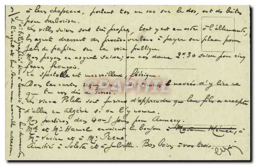 LYON — Palácio da Bolsa — C. B. - Verso