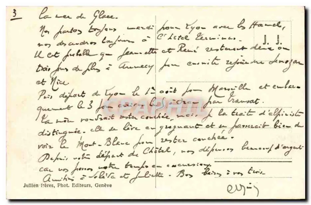 Six-les-Bains — Splendid Hotel Royal und Mount Revard — J. J. 8726 - Rückseite