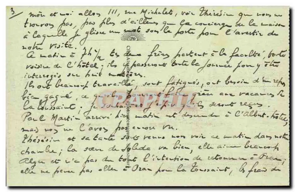 ALGER — Allgemeiner Blick vom Mole aus — CAP. - Rückseite