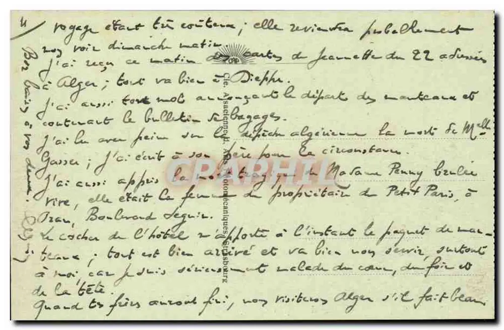 Algier — Place du Gouvernement — Ansicht der Moschee und des Brückens — Verlag TUCISCO, Nr. 19 - Rückseite