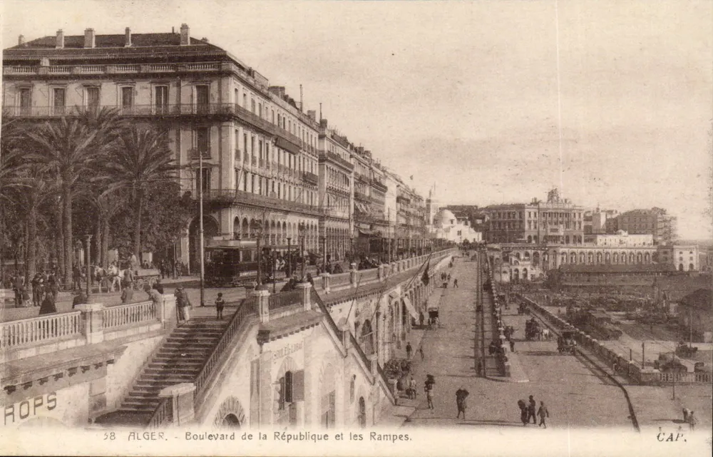 Algier — Boulevard de la République und die Rampes — Verlag CAP, n° 38 - Vorderseite