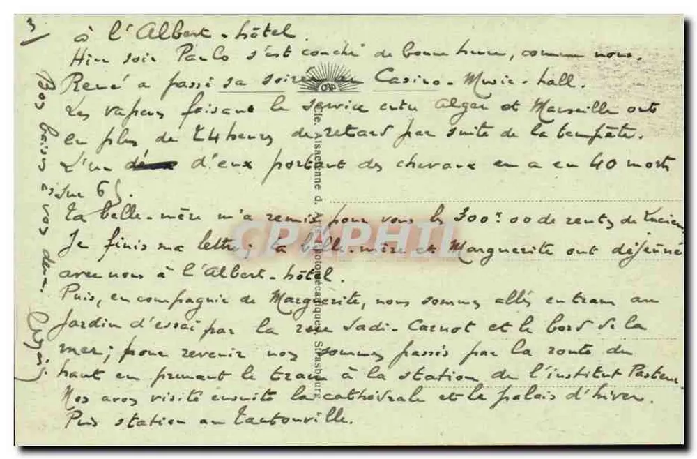 Algier — Boulevard de la République und die Rampes — Verlag CAP, n° 38 - Rückseite
