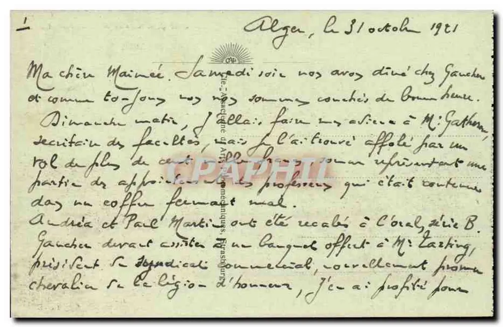 Alger — Die Kathedrale und das Gouverneurspalast — CAP, n°49 - Rückseite