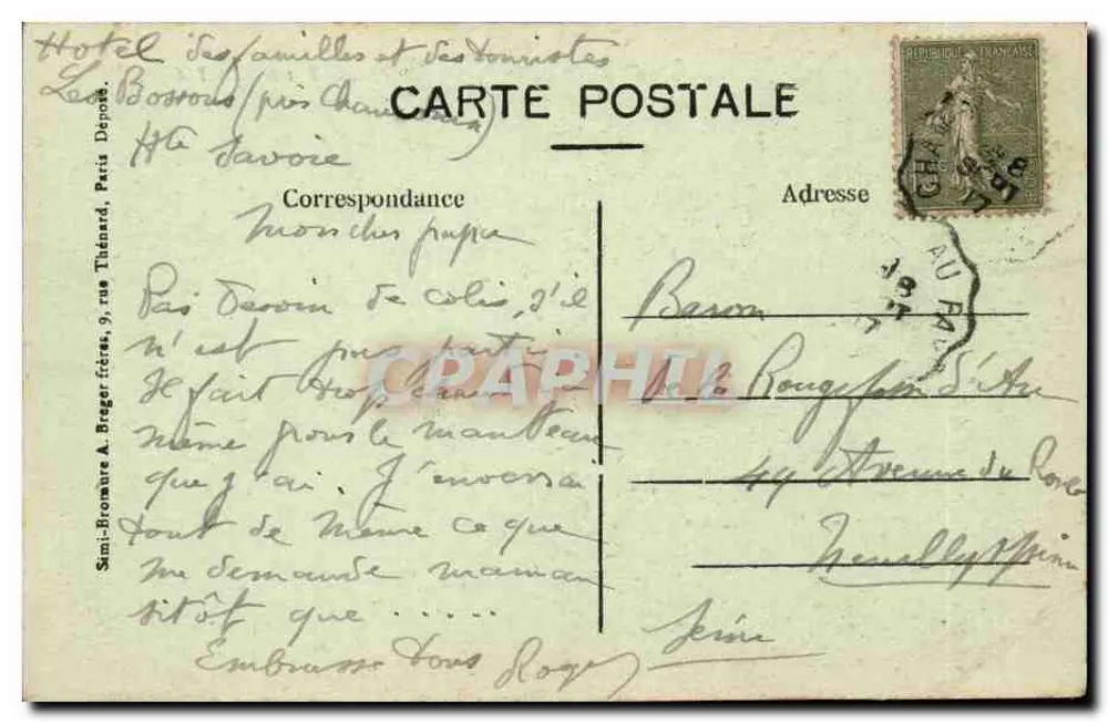 Chamonix e o Mont-Blanc — vista panorâmica — editor não identificado - Verso
