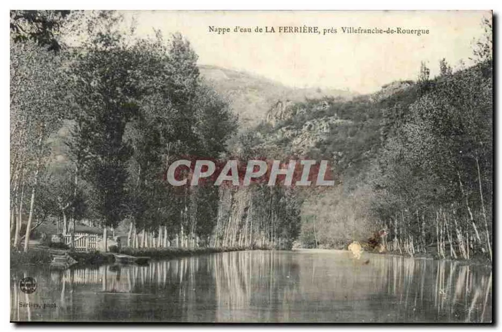 Wasserfläche von LA FERRIÈRE, nahe Villefranche-de-Rouergue — Serie 13, phot. - Vorderseite
