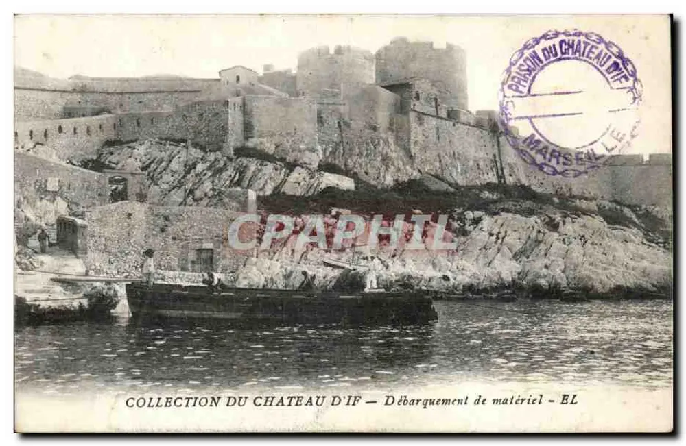 Château d'If — Débarquement de matériel — Prisons du Château d'If, Marsen (Le) - Recto
