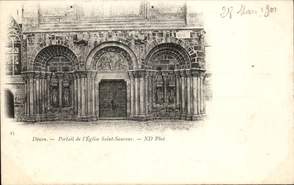 Dinan — Ansicht des Portals der Kirche Saint-Sauveur — ND Phot - Vorderseite
