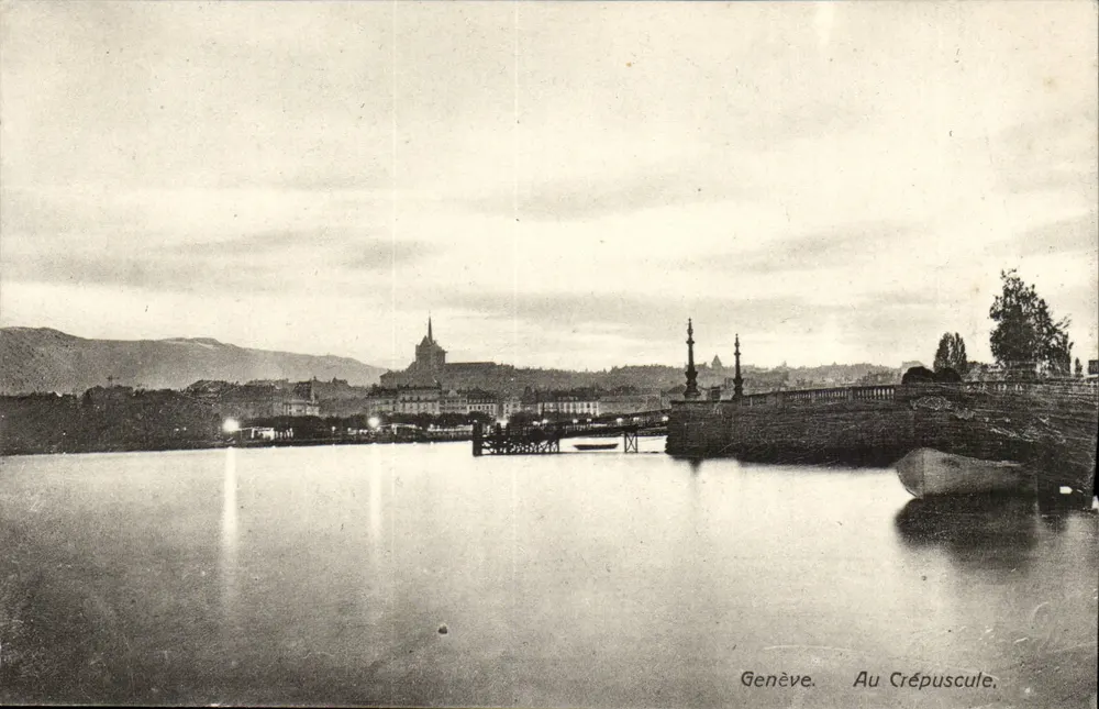 Genf — am Abend — Véreinigte Kunstkunckerien HeFz & Lautz G.m.b.H. Dahmstadt - Vorderseite