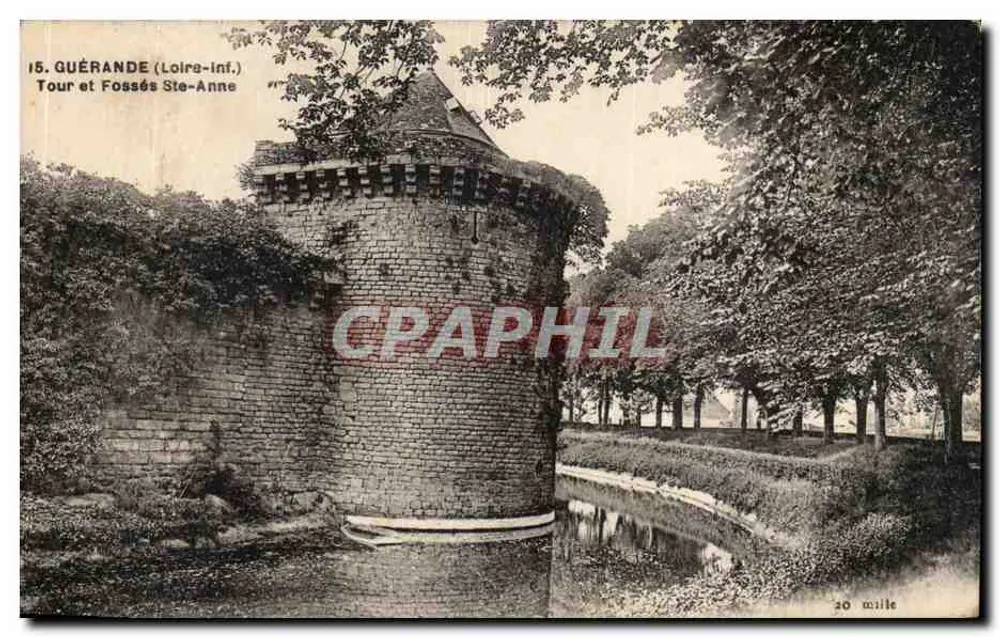 Guérande (Loire-Inf.) — Tour et Fossés Ste-Anne — F. Chapeau, Imp.-Edit., Nantes - Recto