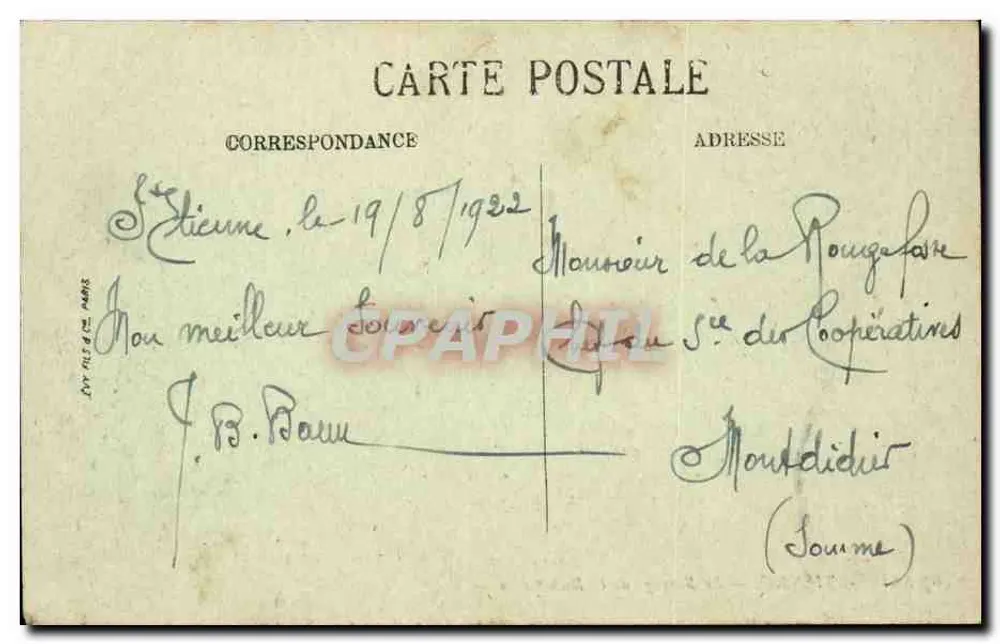 Saint-Étienne — O Barragem da Rochetaillée — LL. - Verso