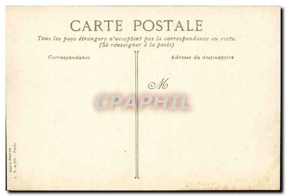 Palast des Regierungs in Pépinière — Hémiptère der Steinbruch — Verlag I. V. & Cie, Paris, Nr. LXXXI - Rückseite