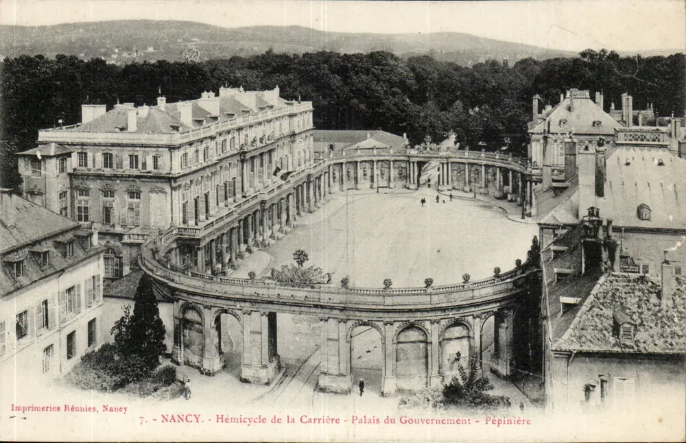 NANCY - Hémicycle de la Carrière - Palais du Gouvernement - Pépinière - Vorderseite