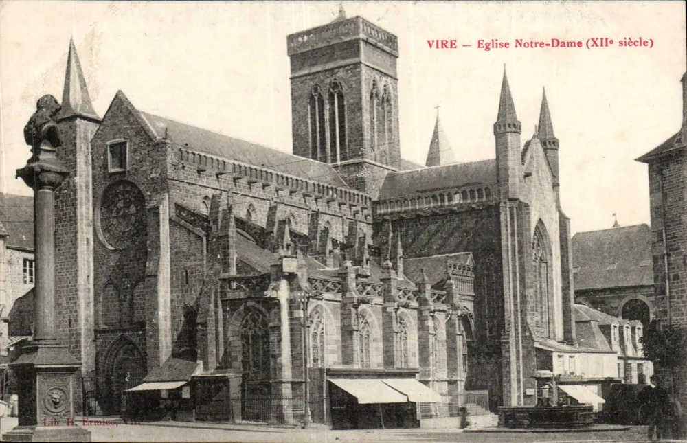 Vire — Igreja de Nossa Senhora (século XII) — Lib. H. Ernle, Vire - Frente