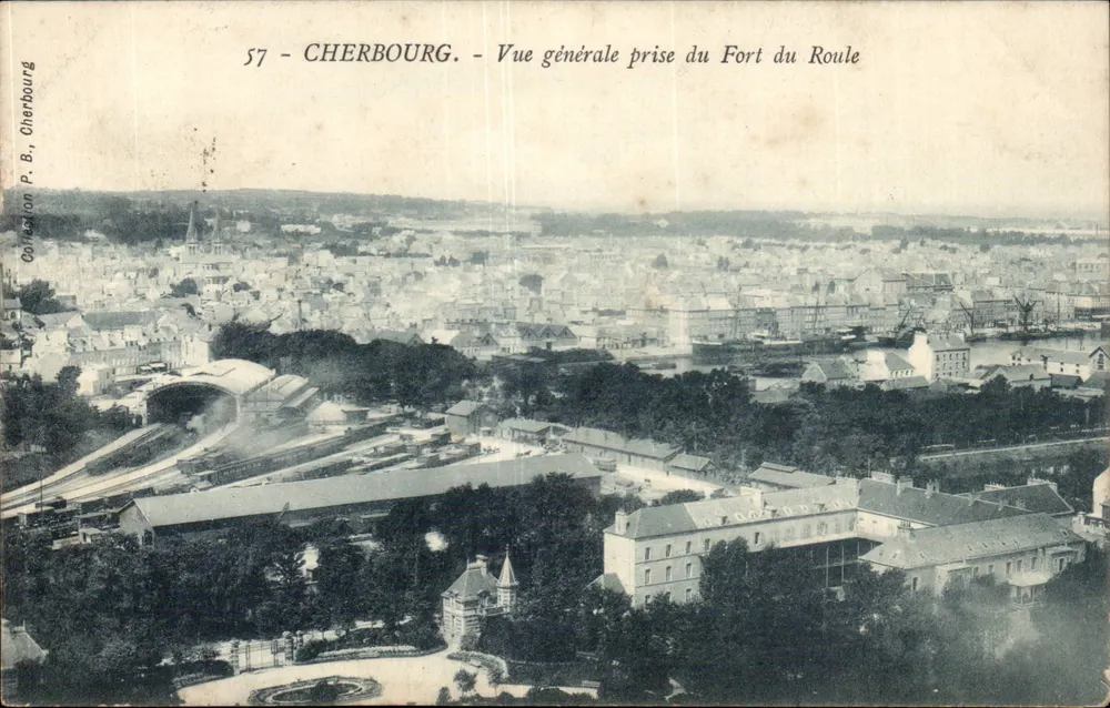 Cherbourg — Allgemeiner Blick vom Fort du Roule — Sammlung P. B., Cherbourg - Vorderseite