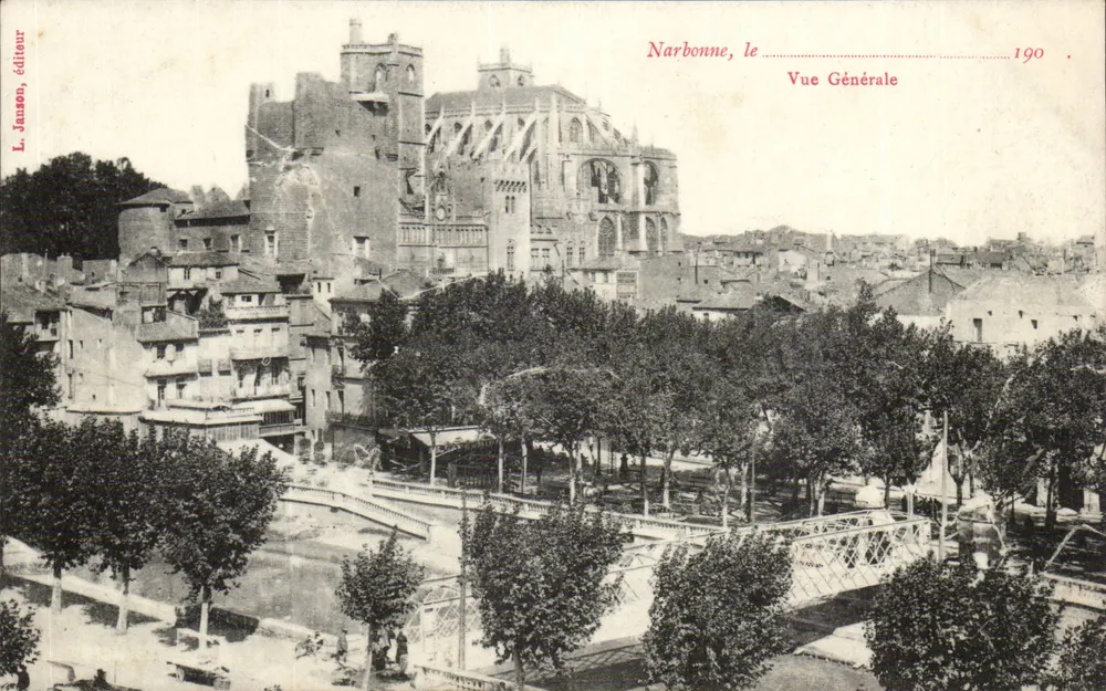 Narbonne, o — Vista Geral — L. Janson, editor, n°190 - Frente