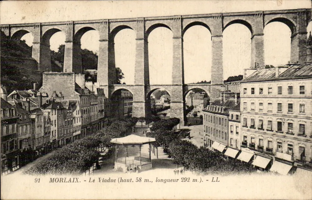 Morlaix - O Viaduto (alt. 58 m., comprimento 292 m.) — LL - Frente