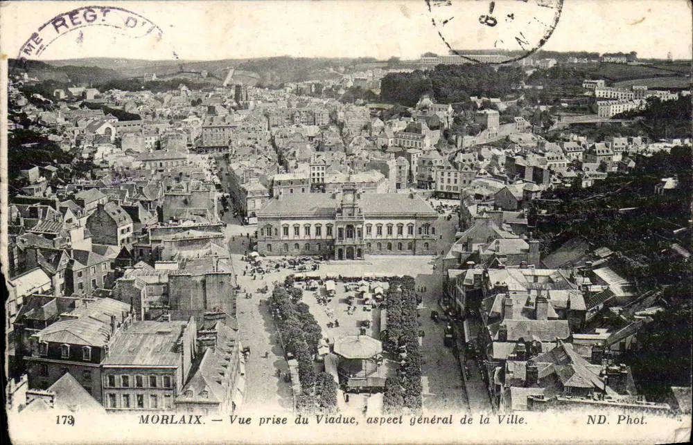 Morlaix — Ansicht vom Viadukt, allgemeiner Blick auf die Stadt — ND. Fot. n°173 - Vorderseite