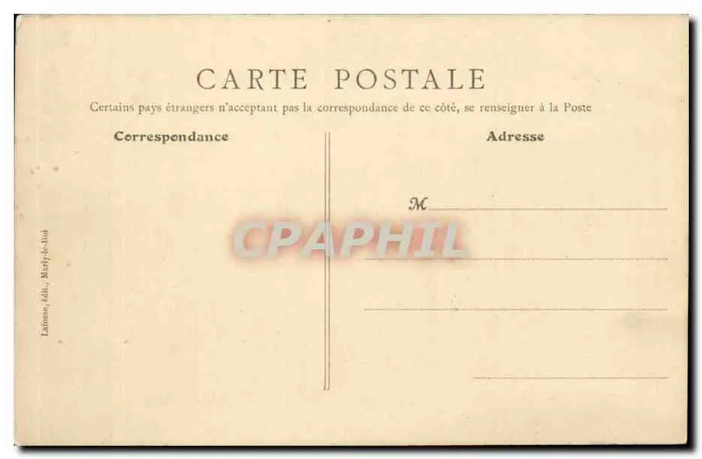 Rekonstruktion des Schlosses Marly-le-Roy von A° Guillaumot père — Latonne, Verlag - Rückseite