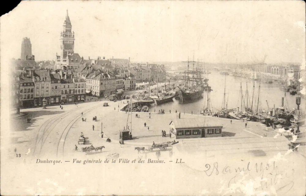 Dunkirchen — Allgemeiner Blick auf die Stadt und Hafen — LL. n°13 - Vorderseite