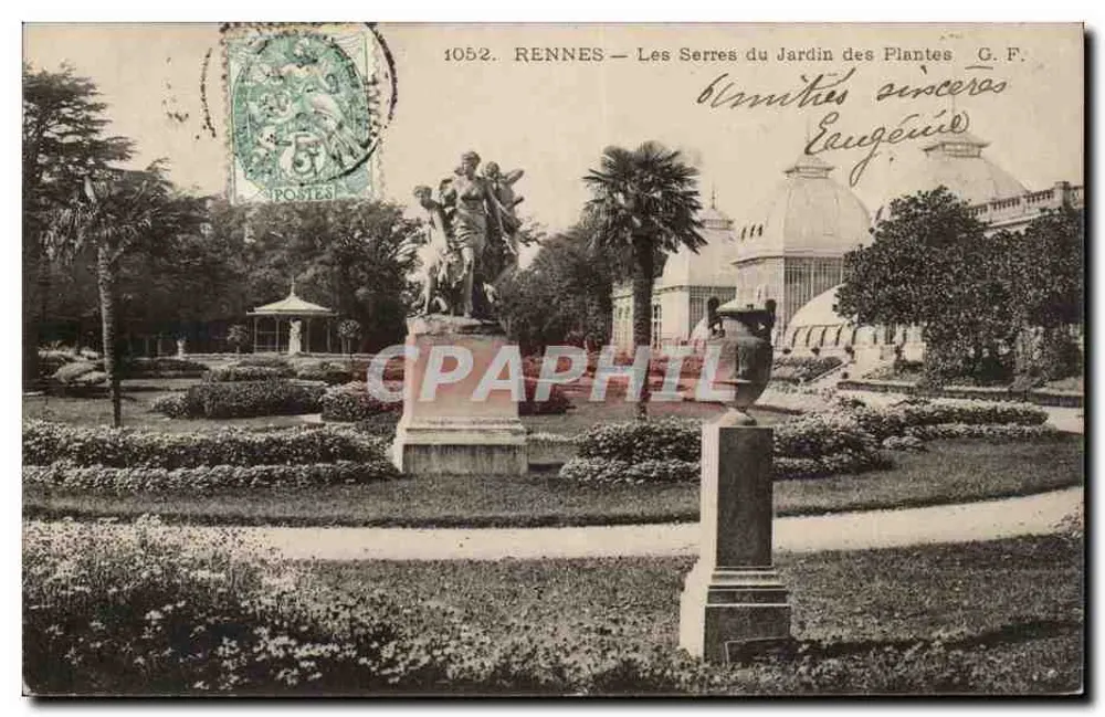 Rennes — Die Gewächshäuser des Jardin des Plantes — G.F. n°1052 - Vorderseite