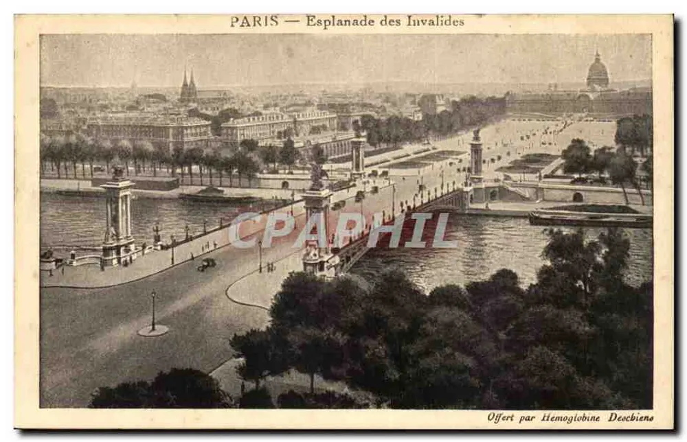PARIS — Esplanada dos Invalidos — Ofertado por Hemoglobine Deschiens - Frente