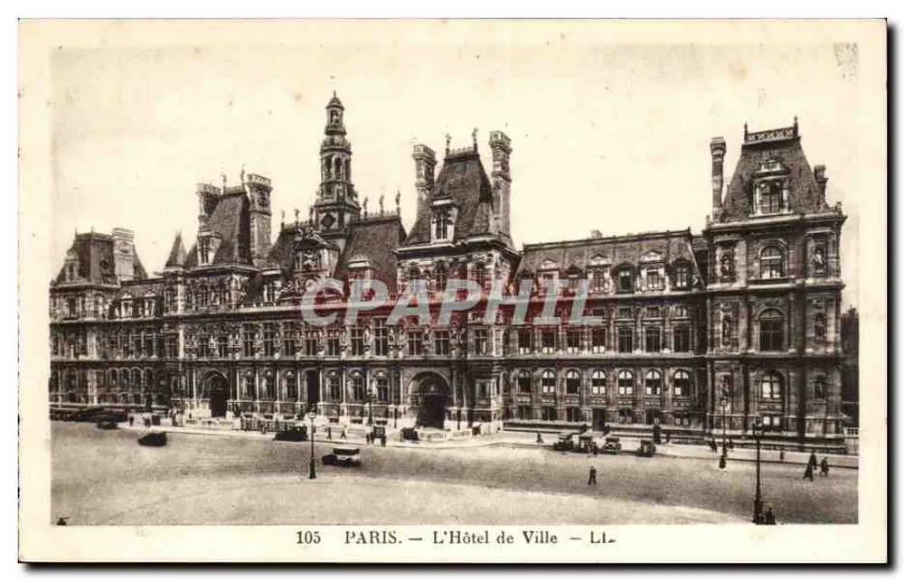 Paris — O Hotel de Ville — 105 - Frente
