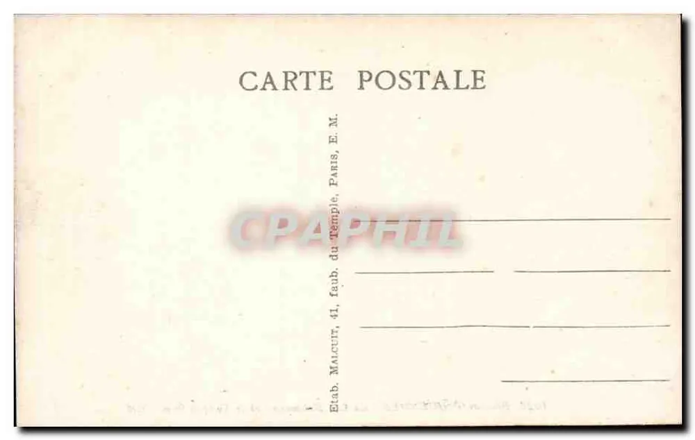 Bois de VINCENNES - See Daumesnil und der griechische Tempel - Verlag E.M. n°1023 - Rückseite