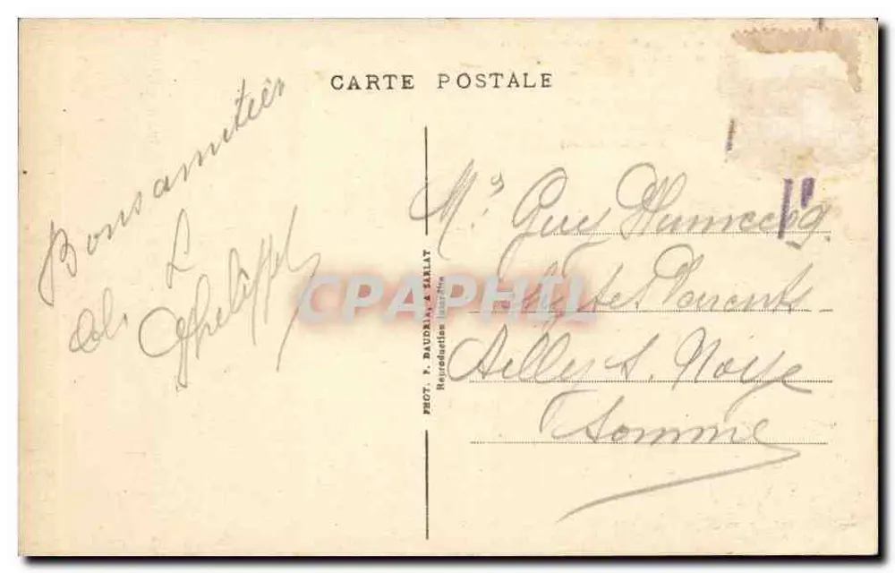 Les Eyzies — Estação Pré-Histórica — Ruínas do castelo feudal nos flancos da rocha (séculos X e XII) — Fot. P. Baudrillat & Sarlat - Verso