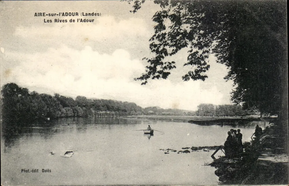 AIRE-sur-l'ADOUR (Landes) — Die Ufer des Adour — Phot-édit Dalès - Vorderseite