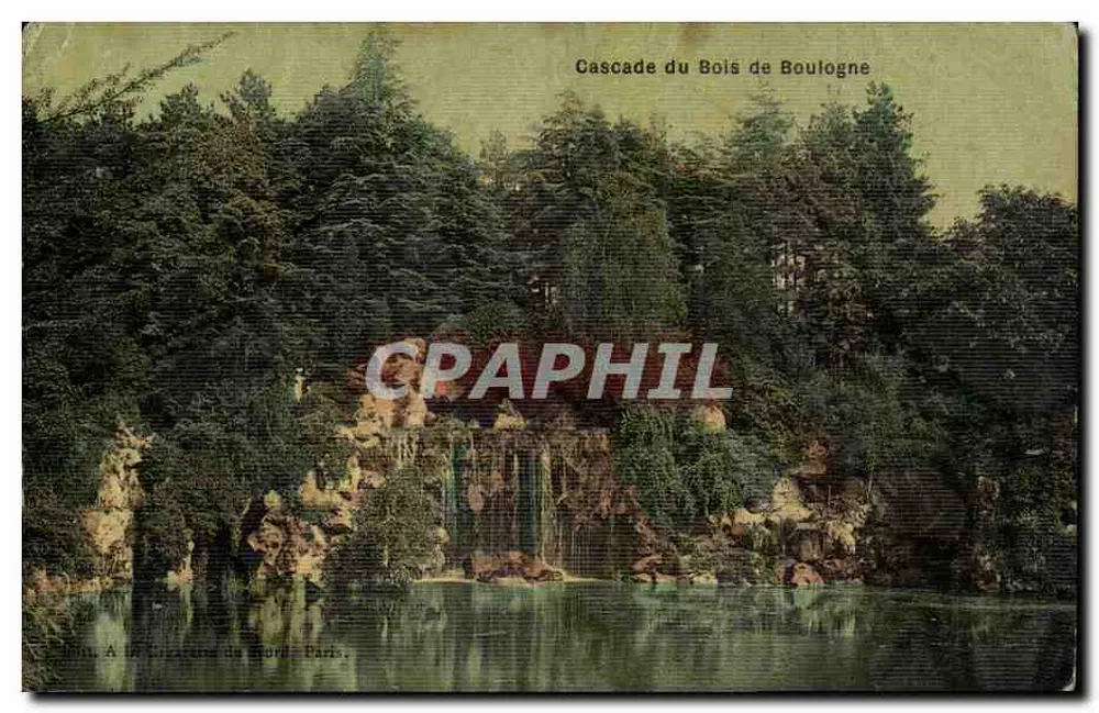 Wasserfall im Bois de Boulogne — Paris — Verlag A. de L'École de Paris - Vorderseite
