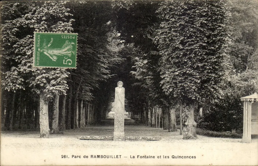 Park von RAMBOUILLET — Die Fontäne und die Quinconces — Lagrange, Verlag p. o. Ramboillet, Nr. 261 - Vorderseite