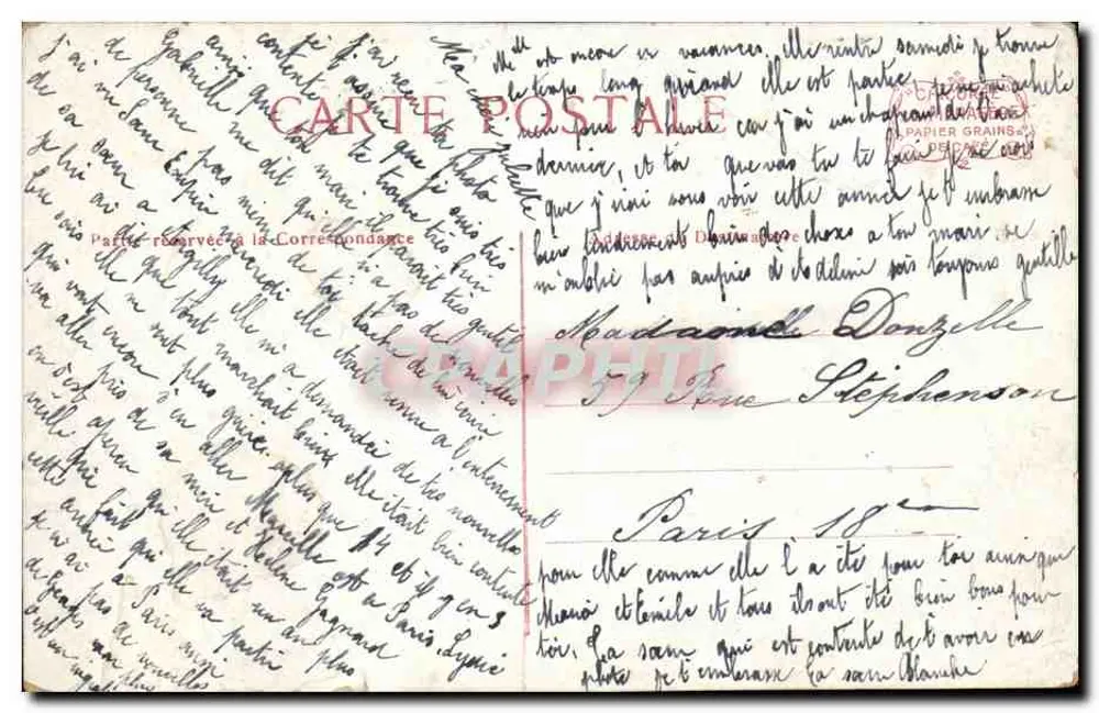 Hotel Grande Bretagne — Lago de Como — editor desconhecido, número de série não visível - Verso