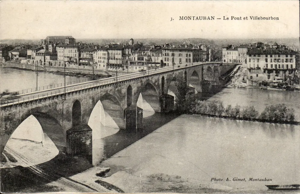 Montauban — Der Brücke und Villebourbon — Foto E. Gimet, Montauban - Vorderseite