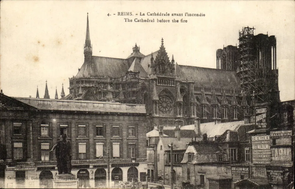 Reims - La Cathédrale avant l'incendie — Édition Dubois & Cie, n°4 - Recto