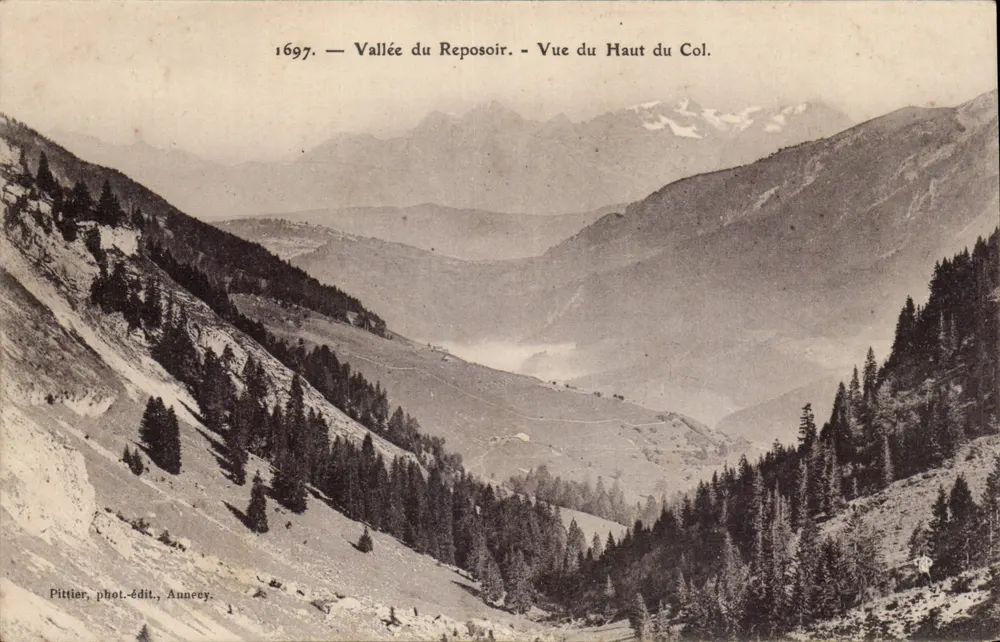 Vallée du Reposoir — Ansicht vom Gipfel des Passes — Pittier, phot.-edit., Annecy - Vorderseite