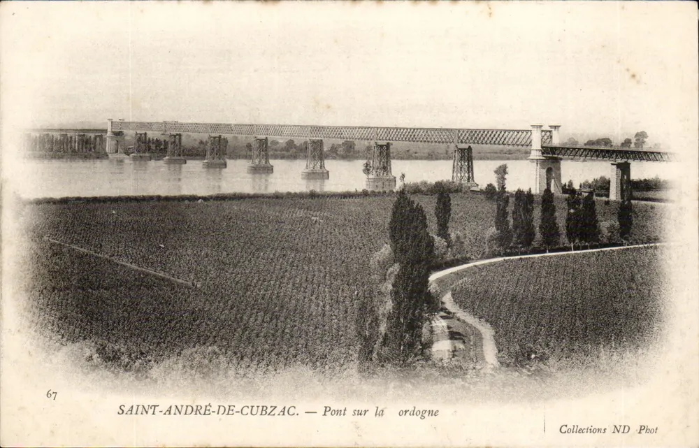Saint-André-de-Cubzac — Ponte sobre a Dordogne — Coleções ND Phot - Frente