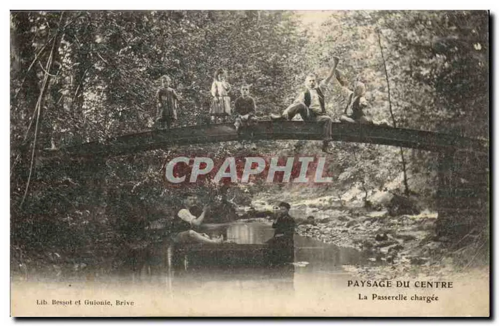 Zentraler Landschaft — Die belebte Brücke — Lib. Besnot et Guilonie, Brive - Vorderseite