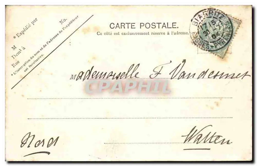 Biarritz — Hotel Victoria — V.P. Paris. No. 5. - Verso