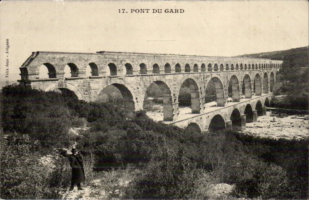 Ponte du Gard — vista panorâmica — Félix Jean, Avignon, n°17 - Frente