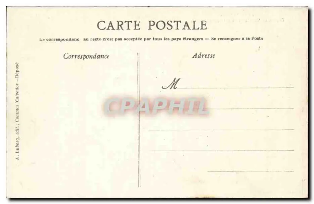 Ruinen der Kirche von Villiers-sur-Port (Calvados) — A. Lubosy, Verlag, Commune Calvados — n° 618 - Rückseite