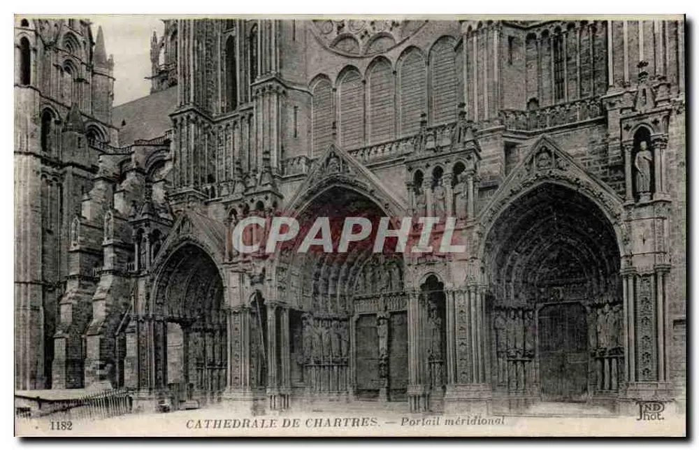 Catedral de Chartres — Portal meridional — Editor ND Phot. - Frente