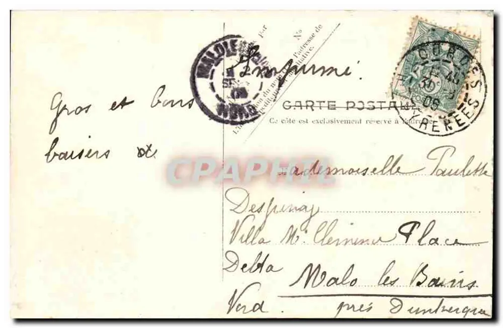 Lourdes — A Basílica e o Gave — V.P. Paris No. 29 - Verso