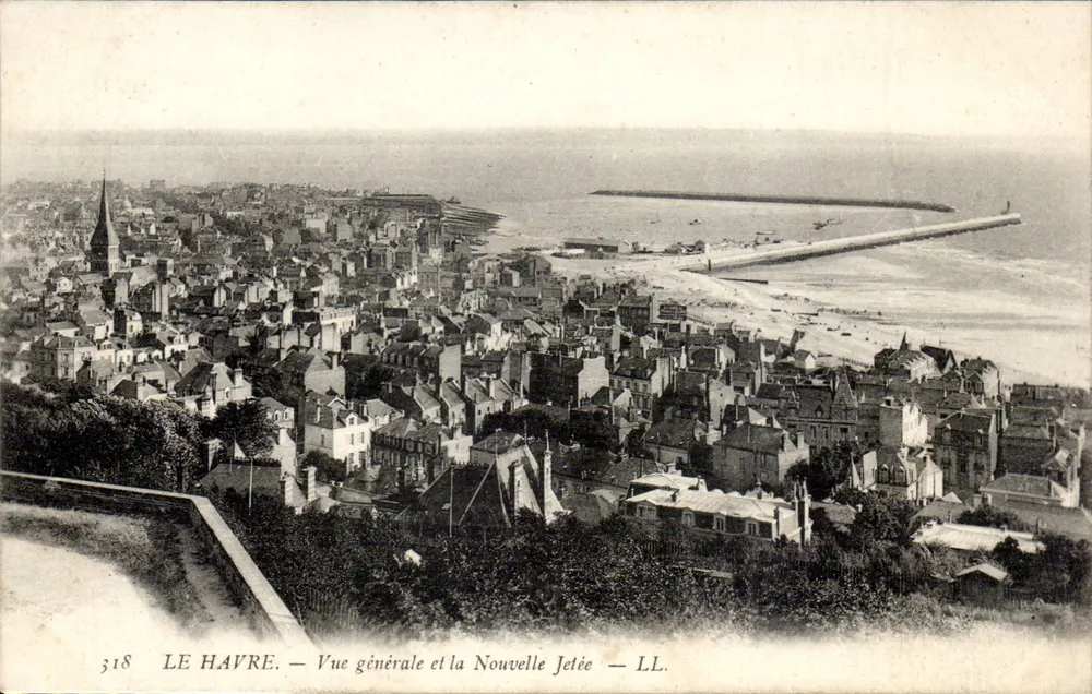 Le Havre — Allgemeiner Blick und die Neue Mole — LL. n° 318 - Vorderseite