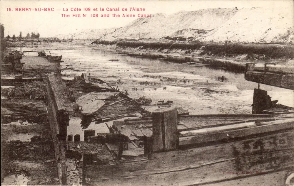 Berry-au-Bac — La Côte 108 und der Kanal der Aisne — Cissone, Verlag Belin - Vorderseite
