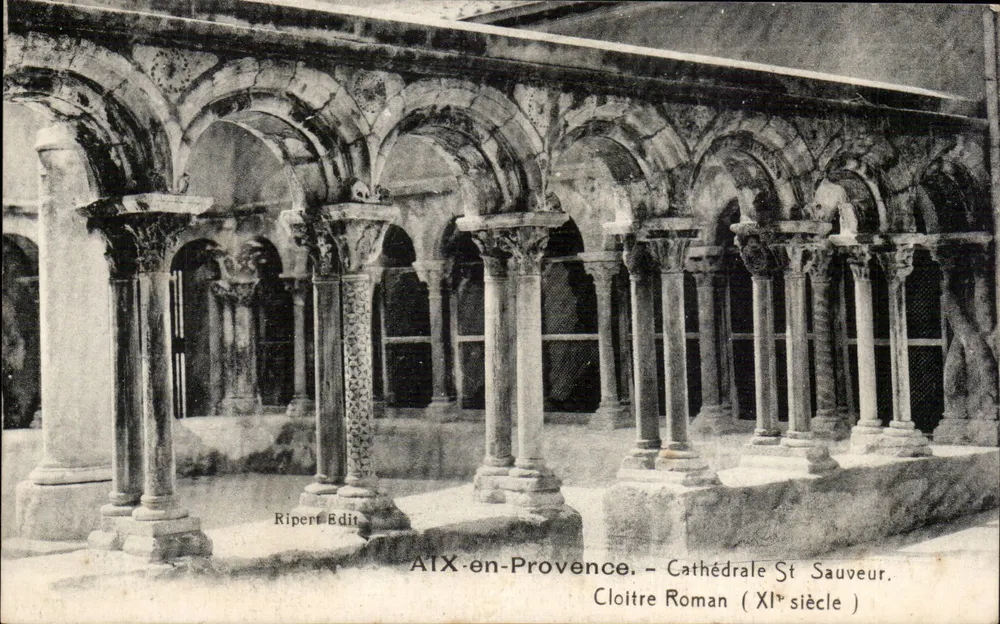 Aix-en-Provence - Kathedrale St. Sauveur. Romanischer Cloister (11. Jahrhundert) — Ripert Edit. - Vorderseite