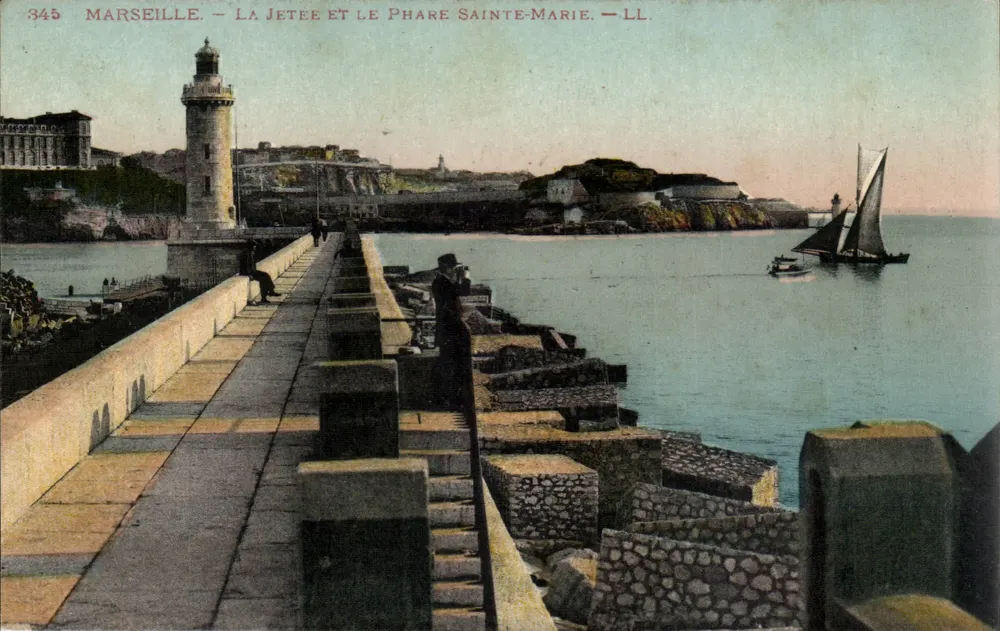 Marseille — Die Mole und der Leuchtturm Sainte-Marie — LL. — N° 345 - Vorderseite