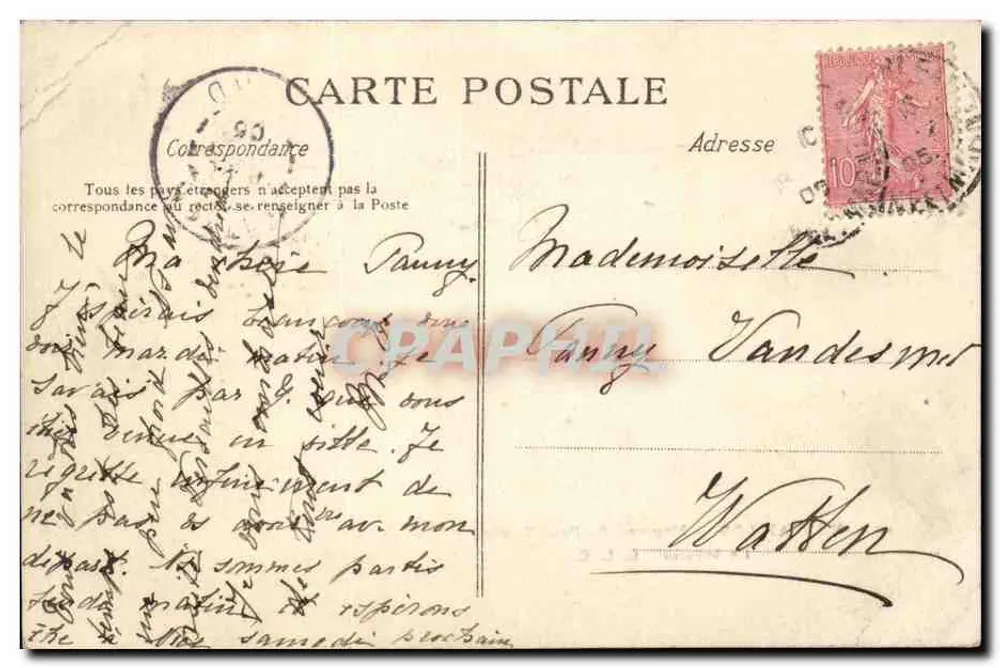 Versailles - Hameau du Petit Trianon — Le Nid aux Oiseaux — C.L.C. n°197 - Verso
